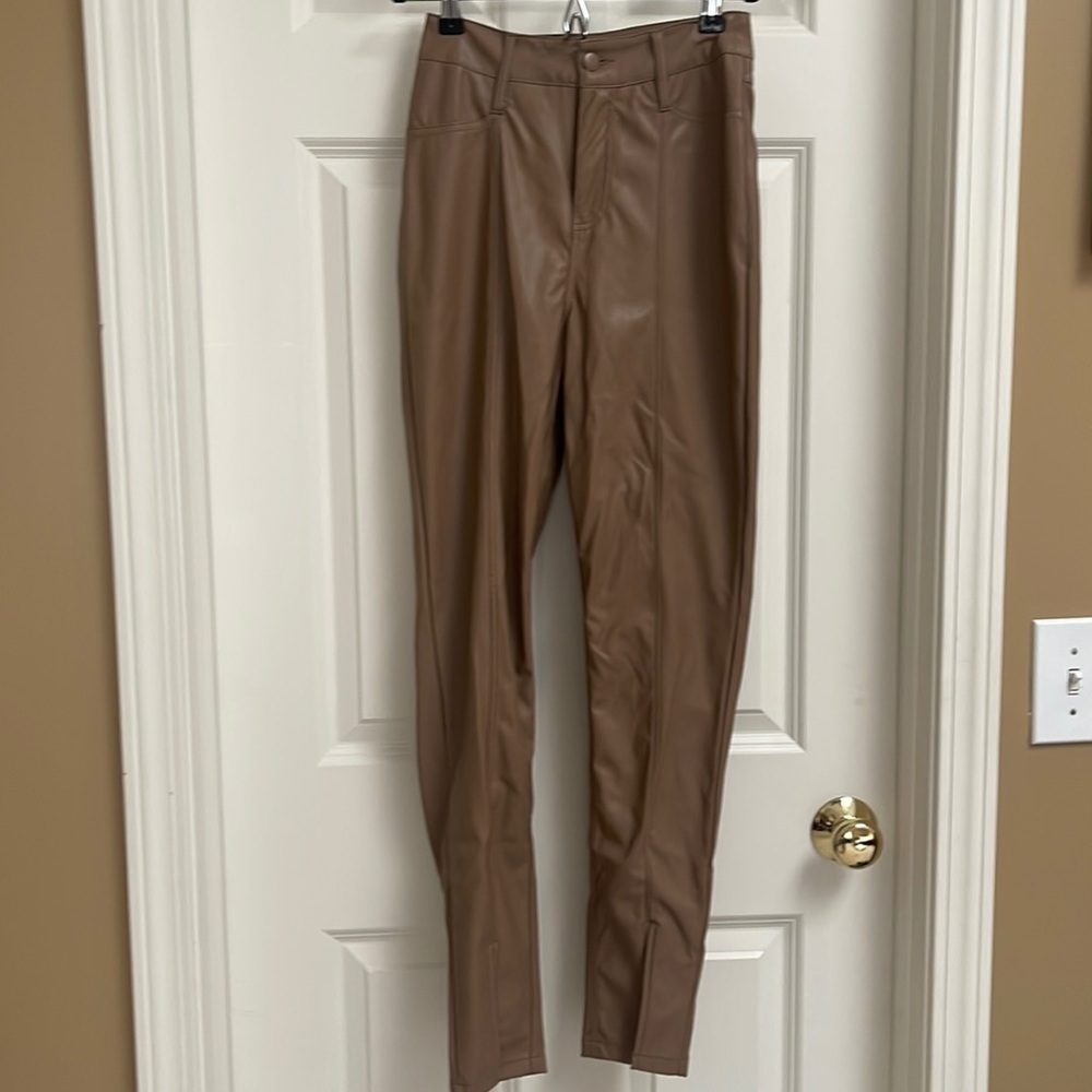 Faux Brown Leather pants